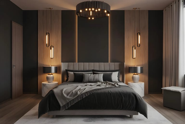Black & Gold Glam Bedroom