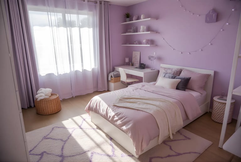 Kids Bedroom in Lavender Mist
