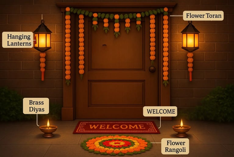 Entrance Decoration Ideas for Diwali
