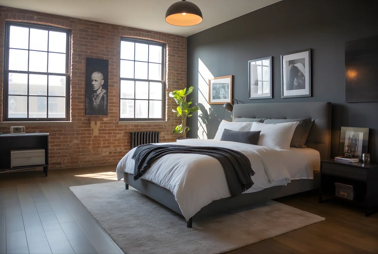 Urban Chic Loft Bedroom