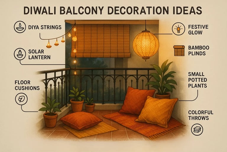 Balcony Decoration Ideas for Diwali