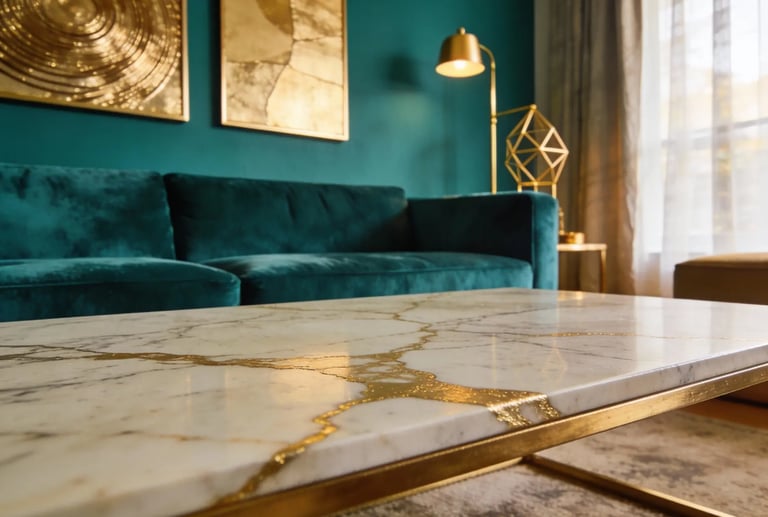 Gold and Teal – Vibrant & Artistic