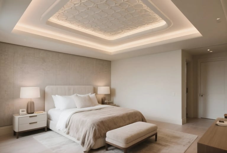 false ceiling with soft lighting