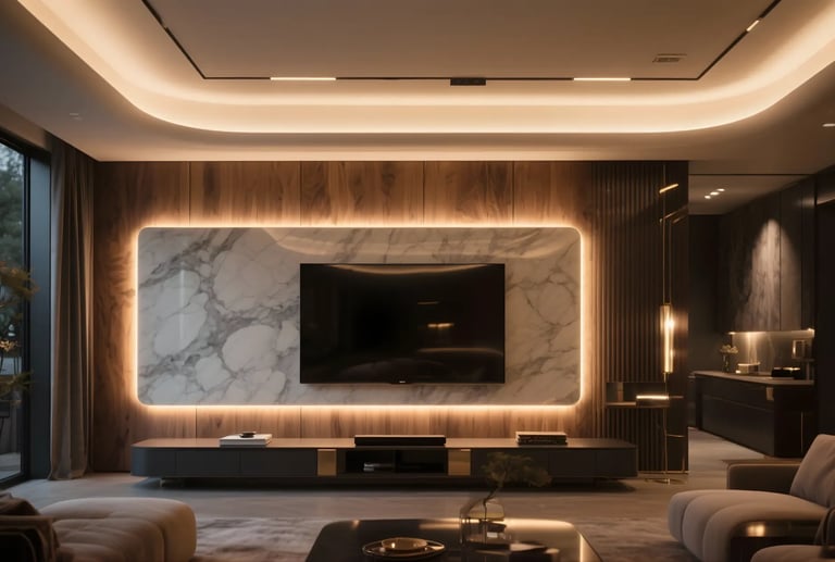 backlit tv wall panels