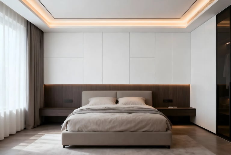 ceiling with hidden led strips