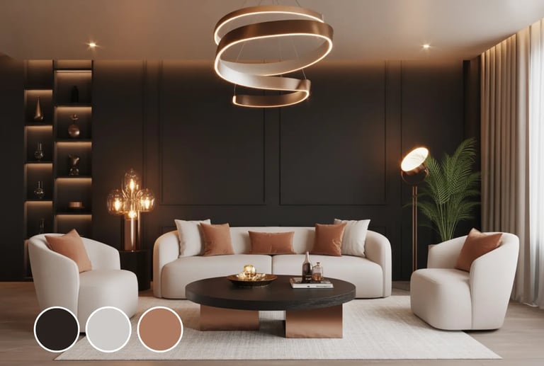 Coal Black + Warm White + Bronze