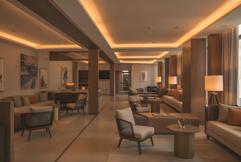 hospitality inspired office interiors