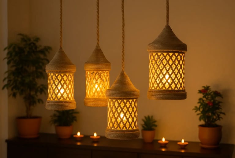 made of bamboo or jute