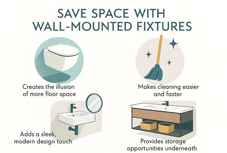 Wall-Mounted Fixtures Help Save Space