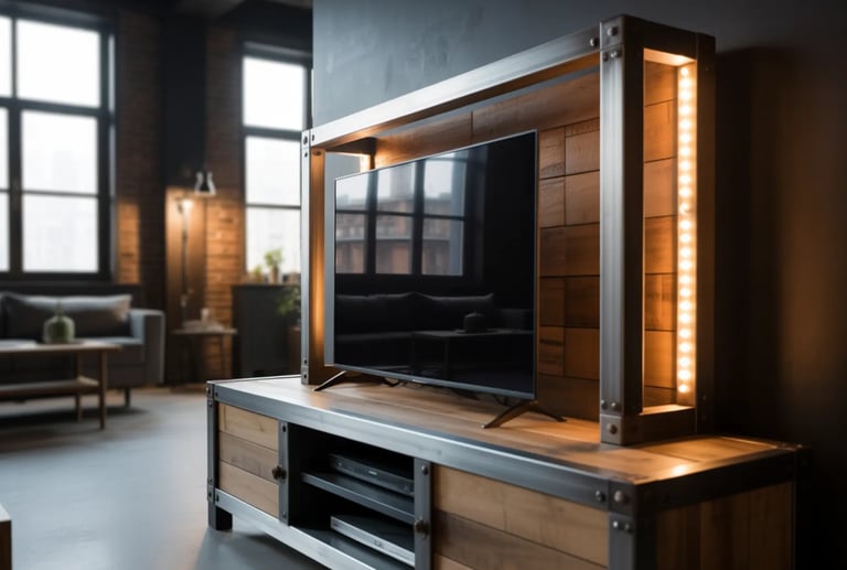 industrial style tv units
