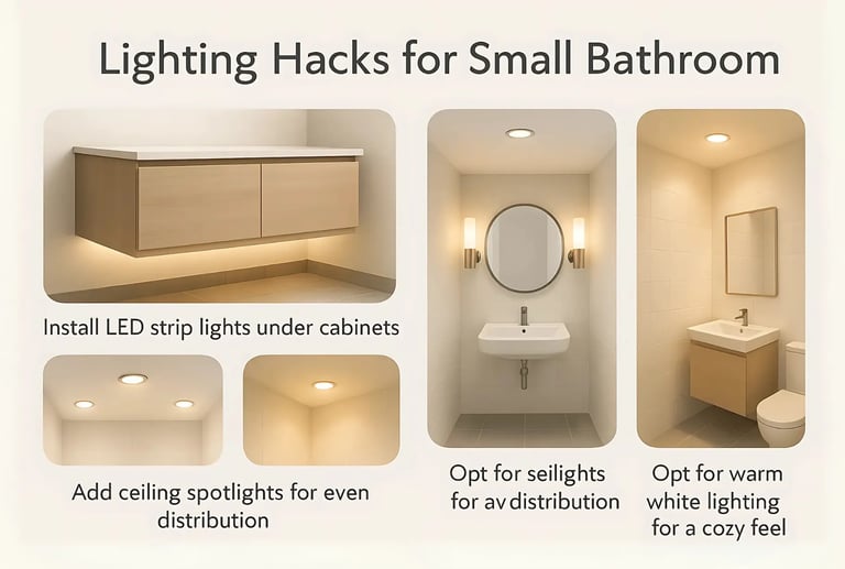 Lighting Hacks for Small Bathroom