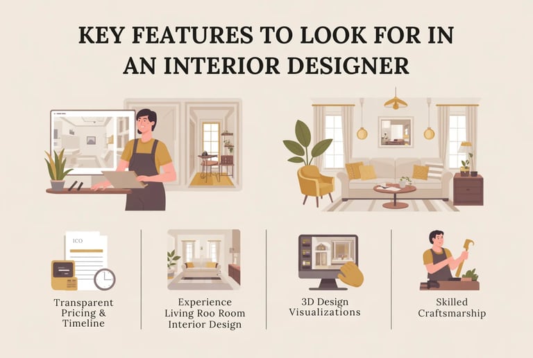 key features for look in interior designer