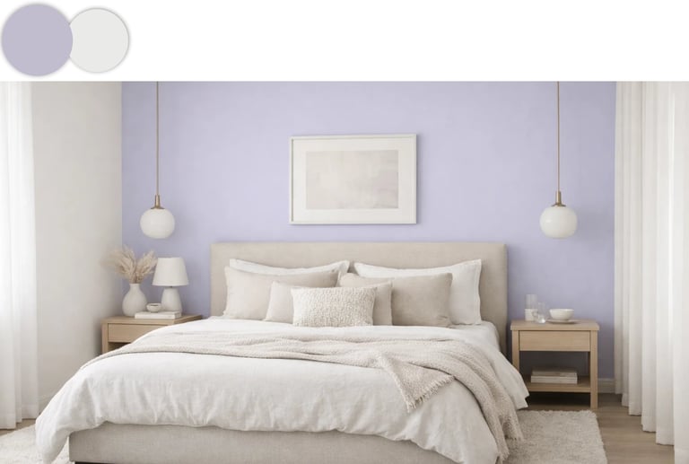 lavender and off white