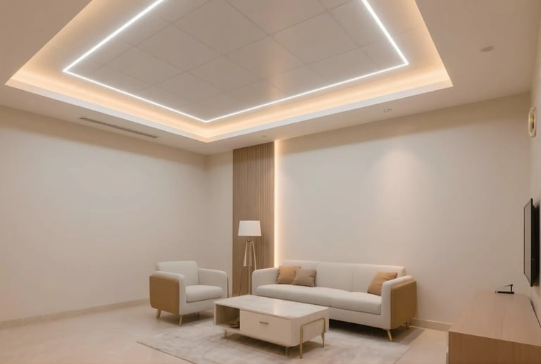 PVC Ceiling Design with Lights