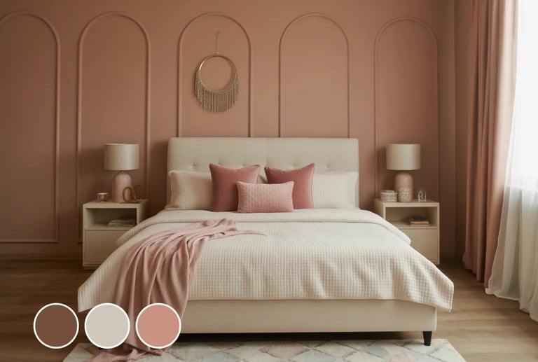 Warm Taupe + Cream + Dusty Rose