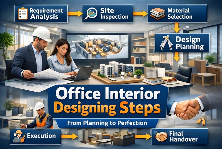important steps in office interior