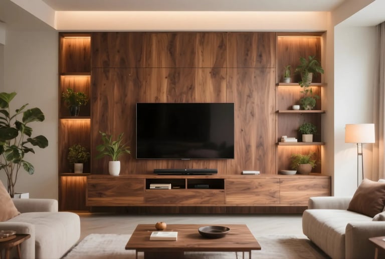 wooden wall mounted units