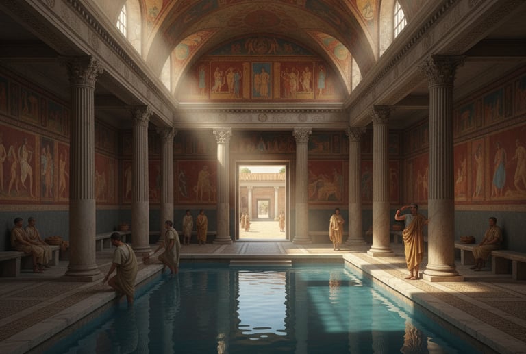 termas en la antigua pompeya