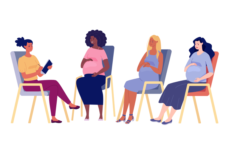 a group of people sitting in chairs with cell phones