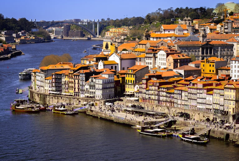 Porto, Portugal. The view from Vila Nova de Gaia