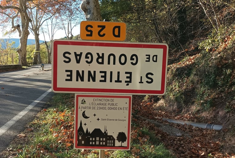 On our way into the village