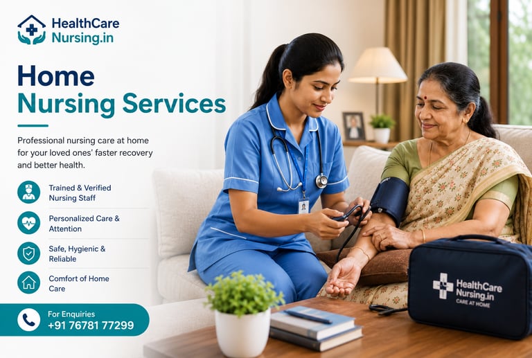 Home Nursing Services in Delhi NCR by trained healthcare staff