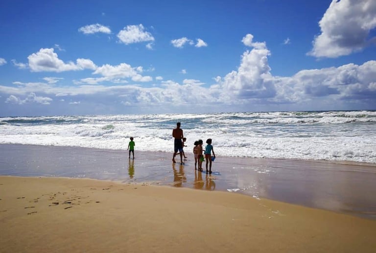 photo de la plage de jour depuisla ville de Vieux boucau