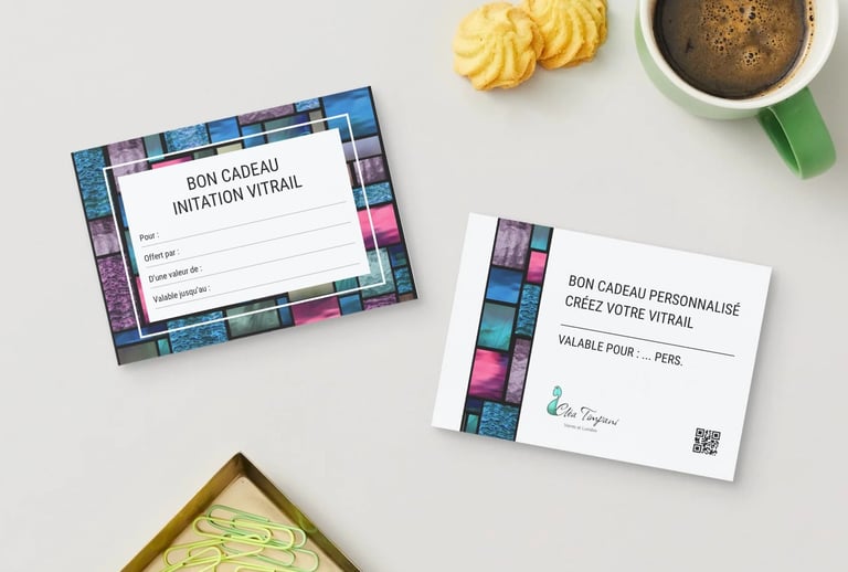 bon cadeau stage vitrail