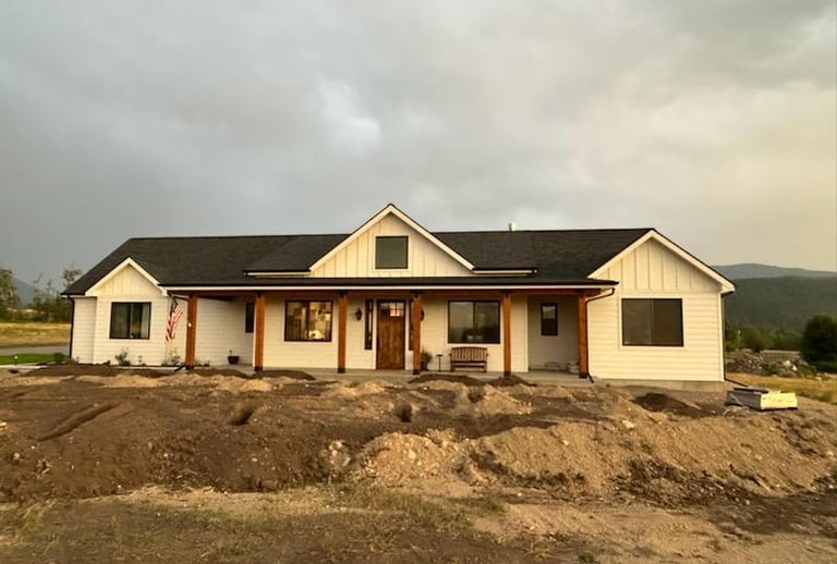 Custom house built by Saddle Horn Custom Homes in Arlee, MT