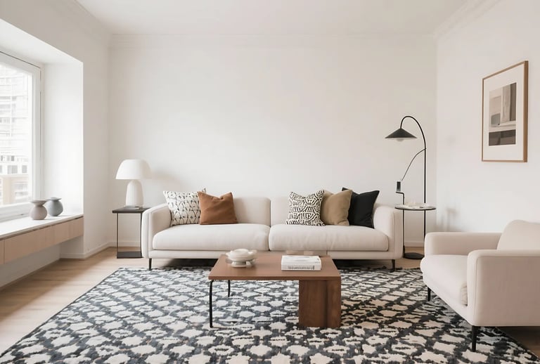 Statement Rug in living room