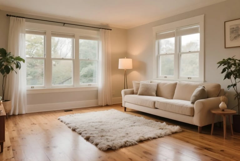 Living Room with Quality Flooring
