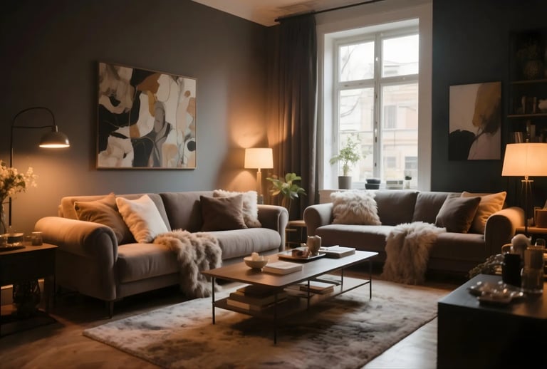 living Room With Prioritize Comfort