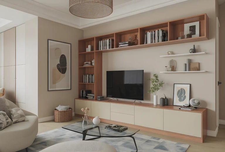 Living Room with Smart Storage