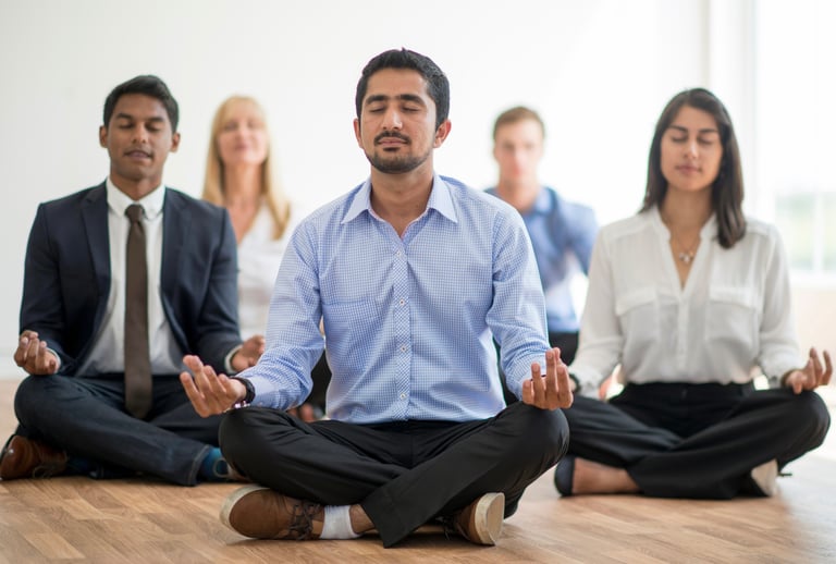 Meditation session at the office