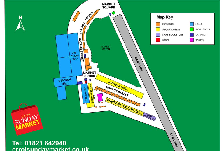 Commissioned site maps of Errol Market trading space