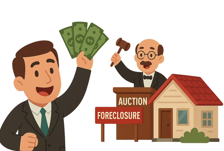 A real estate investor used a title search to research an investment property before auction 