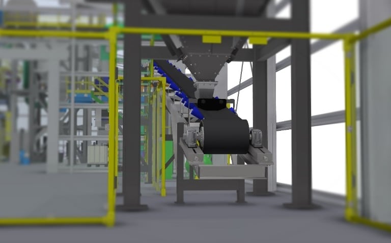 3D Model Render of Conveyor System