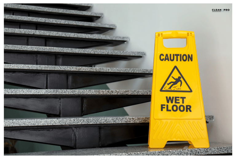 communal area cleaning warning caution wet floor CleanX Pro