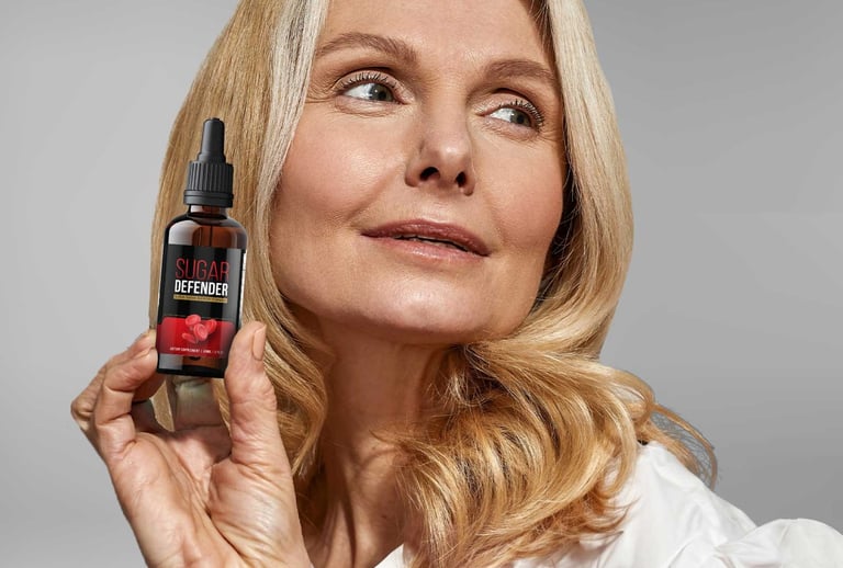 Sugar Defender liquid supplement bottle with full 20 ingredient label