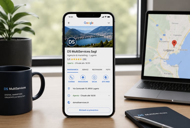 SEO Locale e posizionamento su Google e Google Maps a Lugano e in Ticino - DS MultiServices
