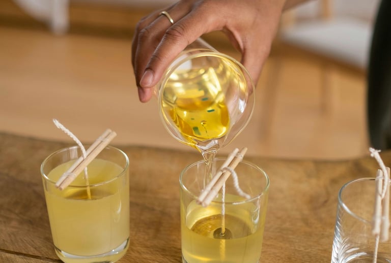 making unscented candles