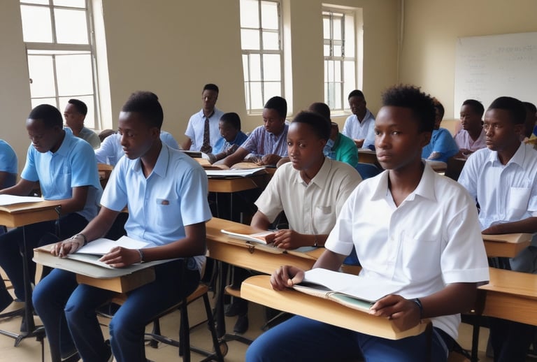 A book titled 'Private Equity at Work' is positioned prominently on a wooden surface in the foreground. In the background, a group of people in business attire are engaged in conversation, suggesting a professional setting such as a conference or networking event.