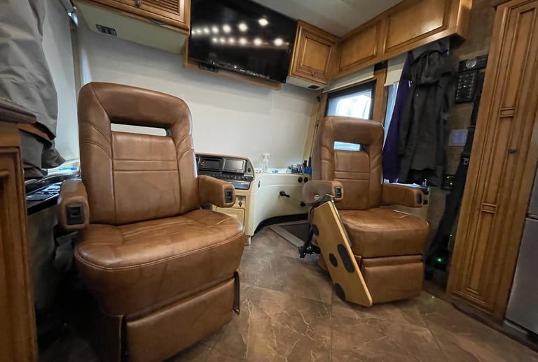 Reupholstered Captain Chairs