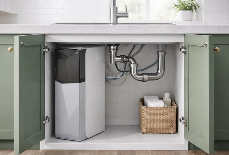 Residential whole house water softening system