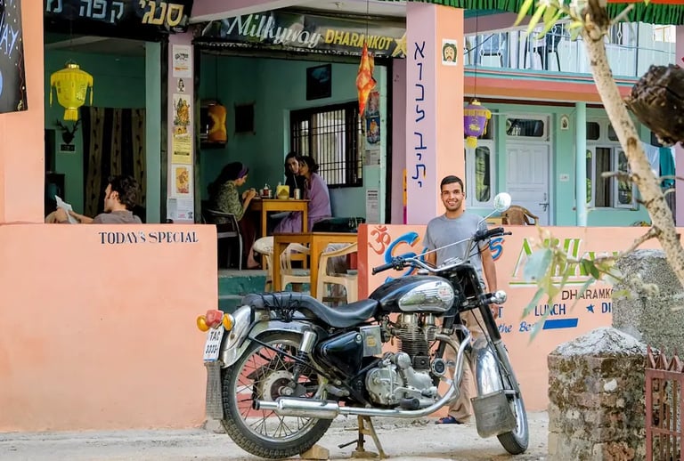 Mini Israel vibe with Hebrew signage in Dharamkot village Himachal.