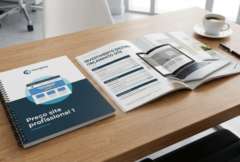 Proposta comercial de projeto de site profissional em Brasília.