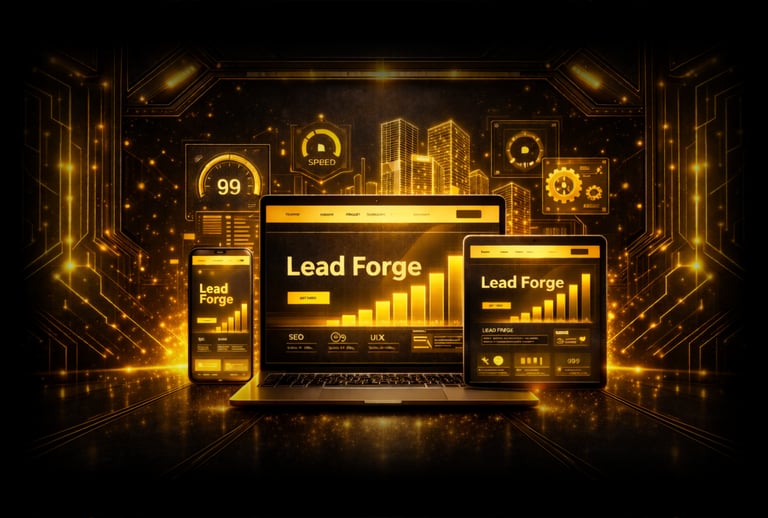 Esempio di sito web creato con il servizio website forging di lead forge