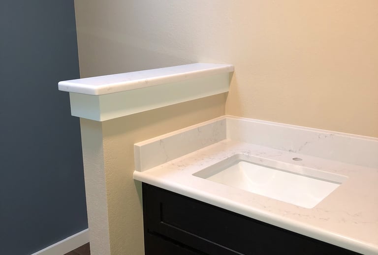 modern designs on bathroom remodel, quartz countertops, tile services and paint &renovation services