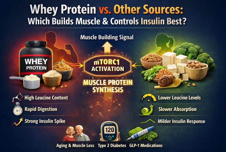 Best Protein for Muscle & Blood Sugar: Why Whey Outperforms All Others