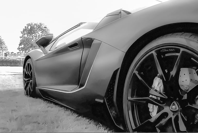 lamborghini aventador black matt